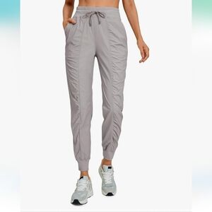 CRZ Yoga Striped Joggers with Pockets 28'' - Ruched